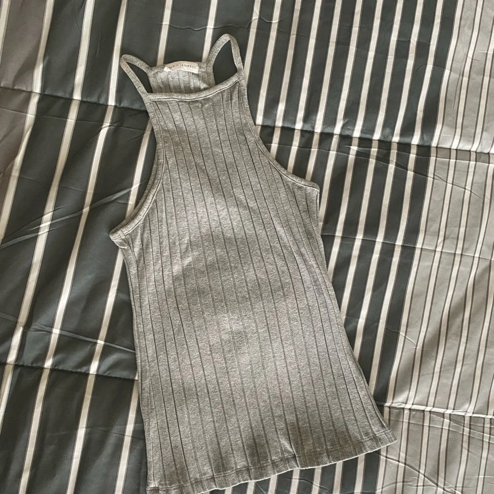 Grey Ribbed Tank - Picture 2 of 7